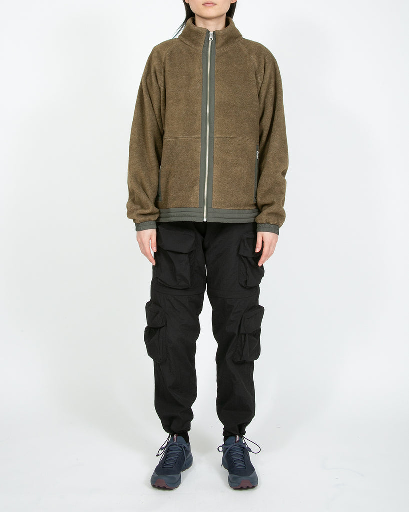 Mock Zip Fleece - Moss