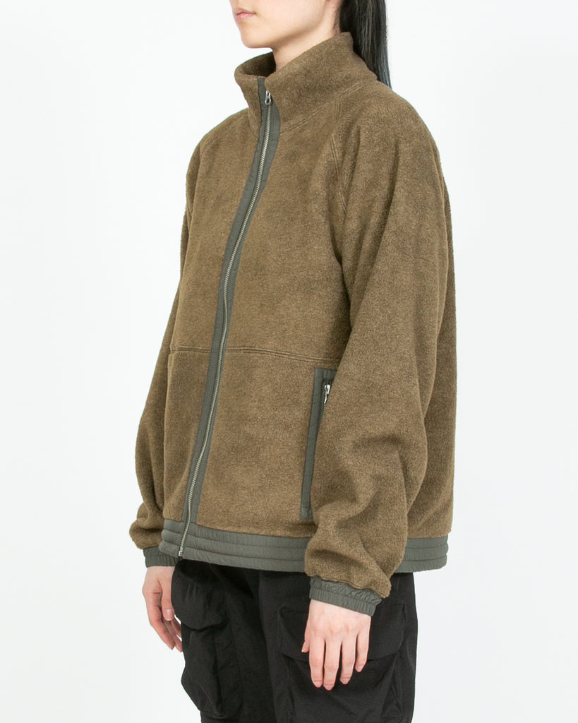 Mock Zip Fleece - Moss