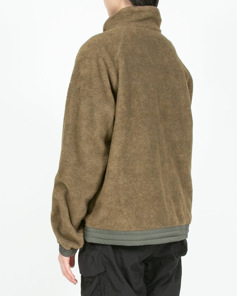 Mock Zip Fleece - Moss