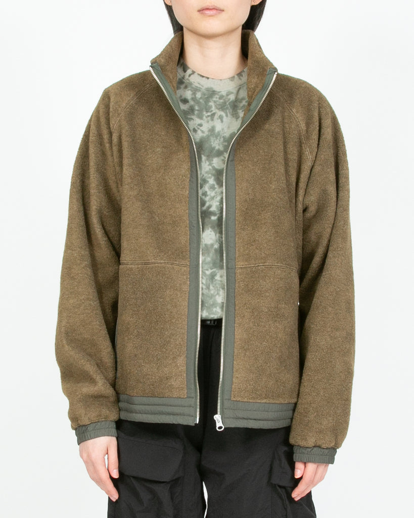 Mock Zip Fleece - Moss