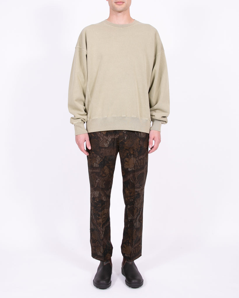 Natural Dyed Crew Fleece - Lichen