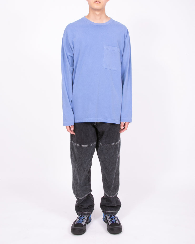 Natural Dyed Block LS Jersey - Coast