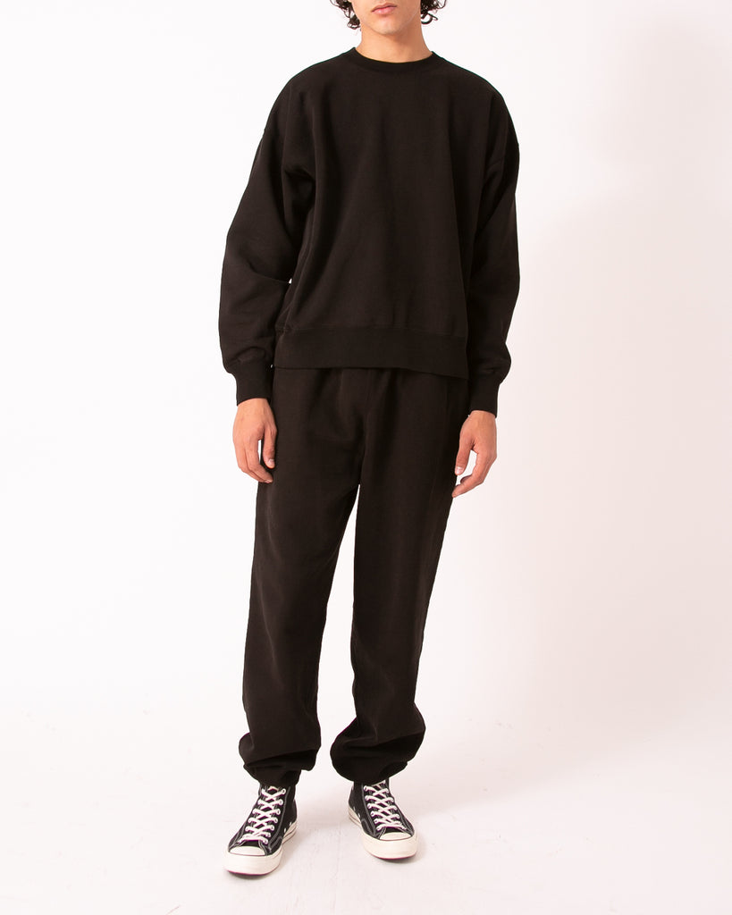 Natural Dyed Crew Fleece - Black