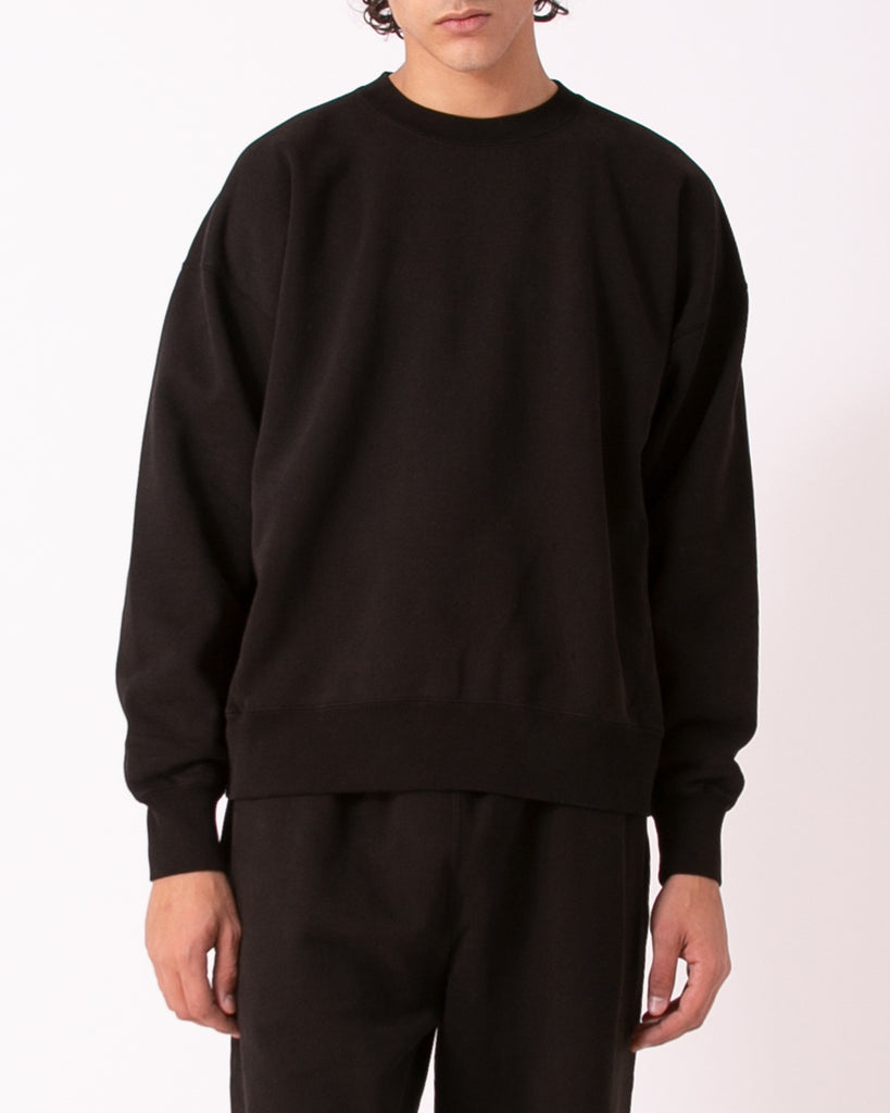Natural Dyed Crew Fleece - Black