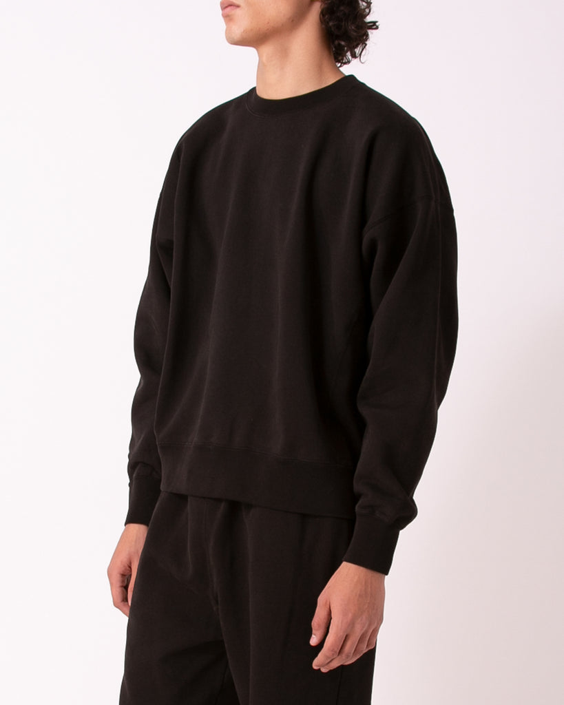 Natural Dyed Crew Fleece - Black