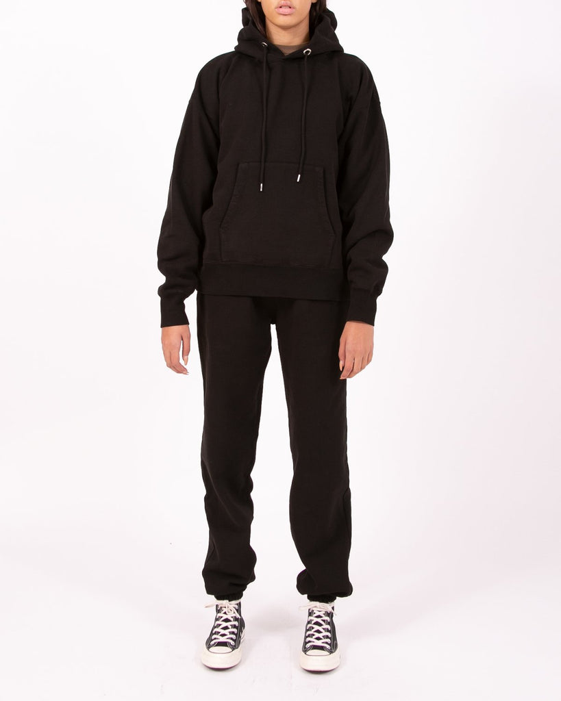 Natural Dyed Hoodie Fleece - Black