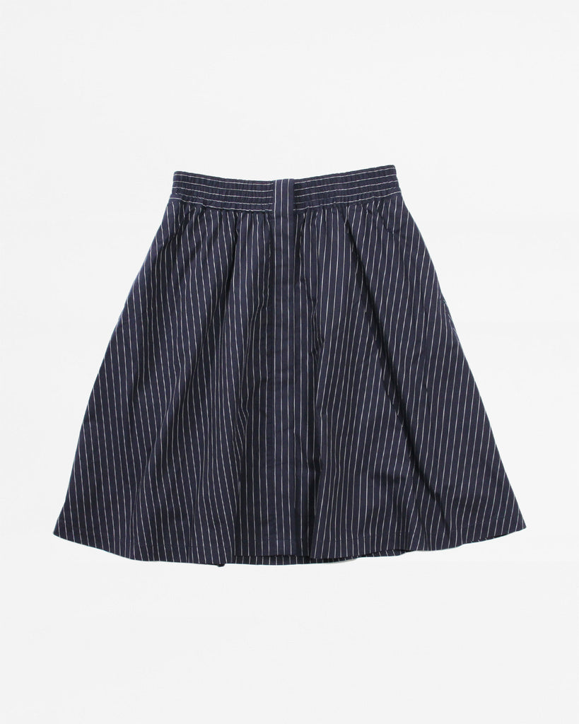 Mini Stripe Skirt - Navy W