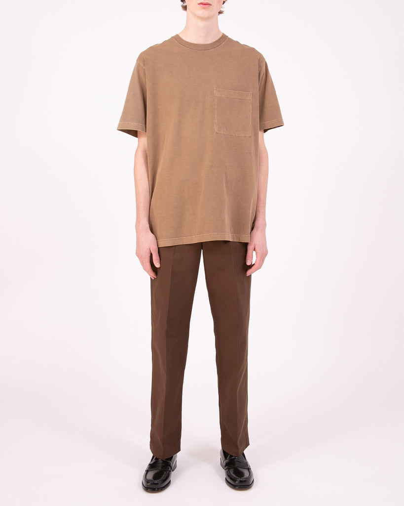 Natural Dyed Block SS Jersey - Bark