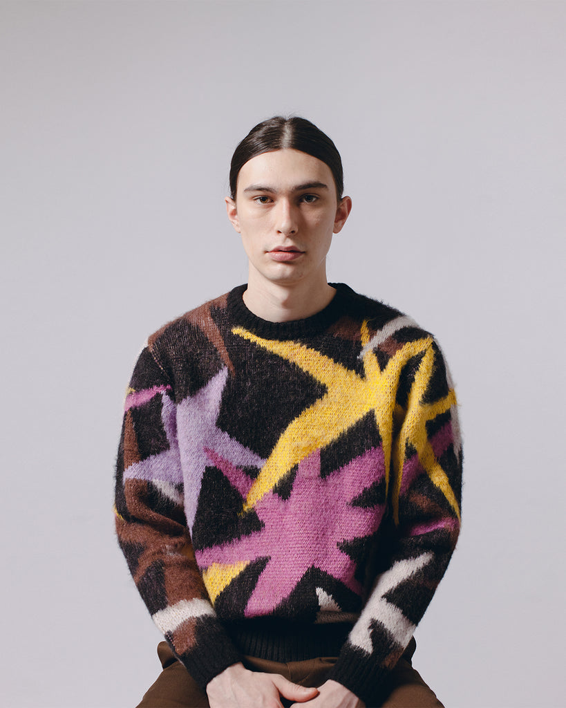 Mohair Star Crew Jumper - Edd Cox Art