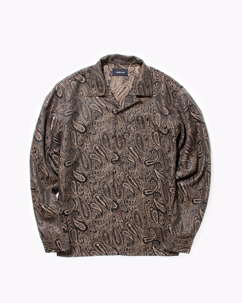 Paisley LS  Shirt - Brown