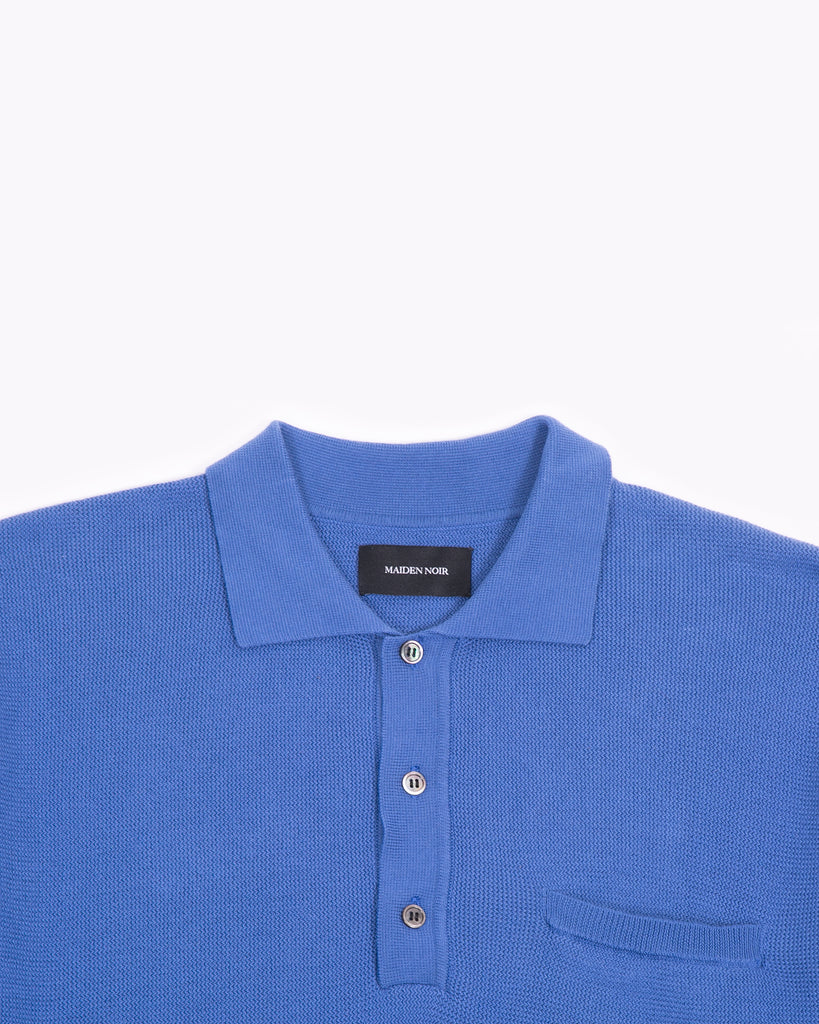 SS Knit Polo - Marine Blue - Maiden Noir