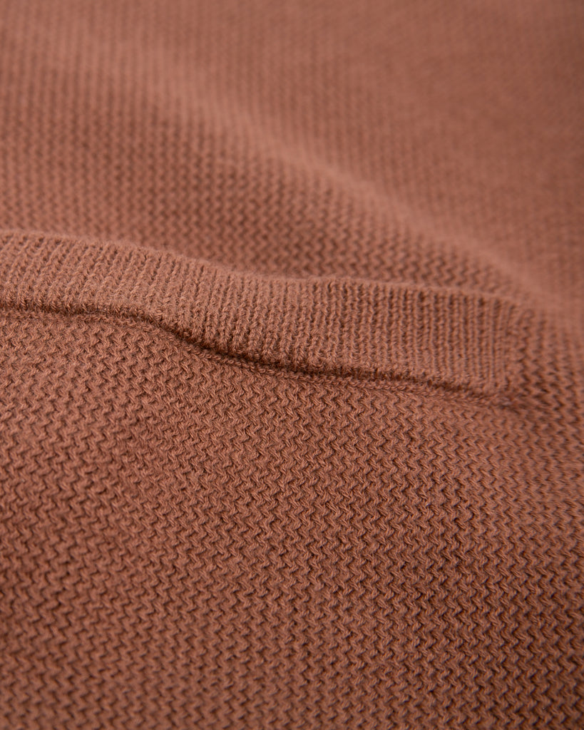 SS Knit Polo - Golden Brown - Maiden Noir