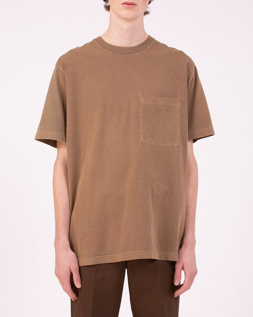 Natural Dyed Block SS Jersey - Bark