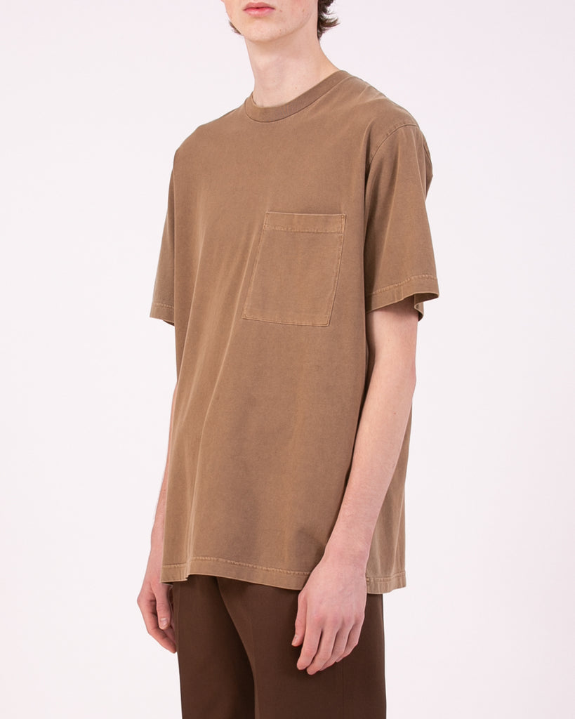 Natural Dyed Block SS Jersey - Bark