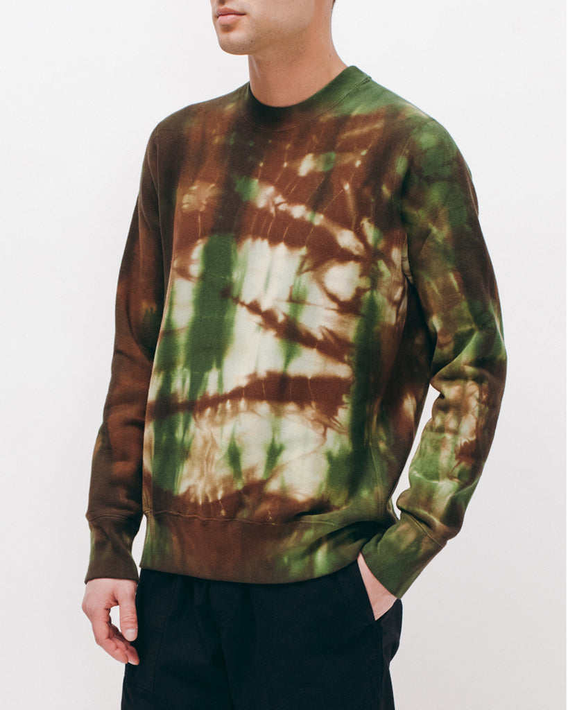 Natural Dyed Crew Fleece - Woodland Tie Dye - [product _vendor]